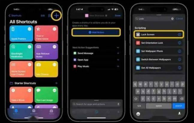 蒋湖农场苹果14锁屏维修店分享iPhone14升级iOS16.4后如何创建锁屏快捷方式 